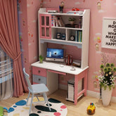 HB Rooms Cotton Candy Study Desk with Unit